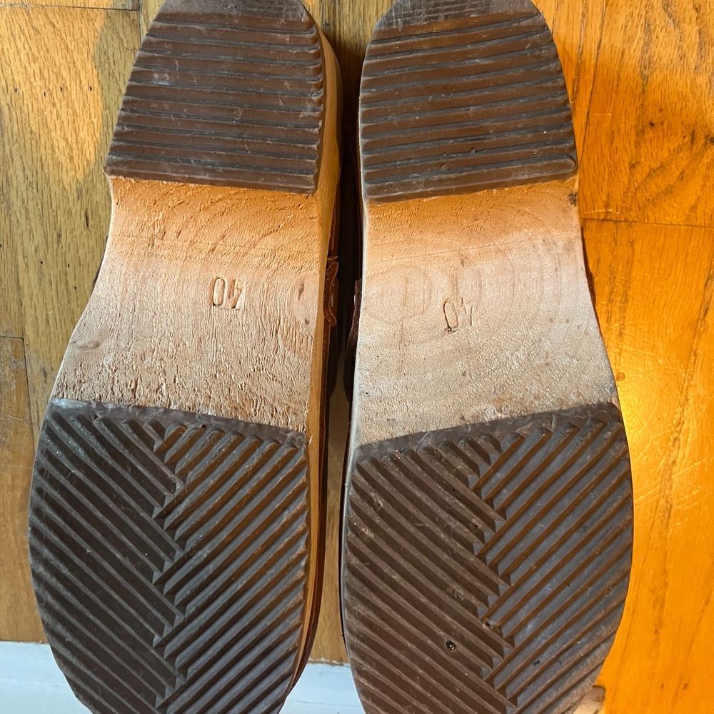 Lotta From Stockholm Brown Leather Clogs - Picture 4 of 5